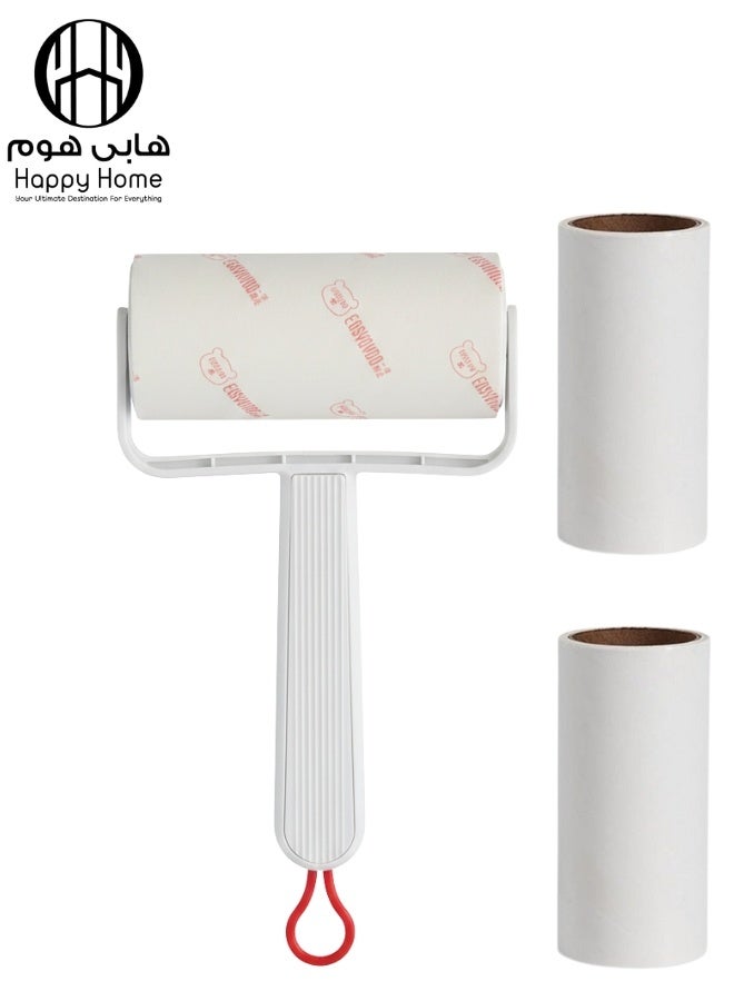 مجموعة مزيل الوبر (3 قطع، كل قطعة 60 ورقة) فرشاة لإزالة الوبر وشعر الحيوانات الأليفة من الملابس، طقم إزالة الشعر، ورق لاصق محمول مع مزيل غبار بزاوية، مناسب لإزالة الشعر والفتات وغيرها - Image 1